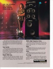 Rare 1993 Hartke Bass Guitar & Amp Ad/  Stu Hamm China Club NYC