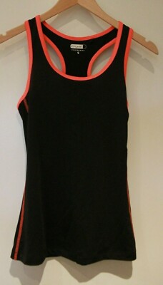 Fitness Shirt by Ergee Racerback Black Pink Small