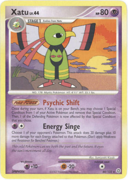 Pokemon Card - Secret Wonders 44/132 - XATU Lv.44 (rare) - NM/Mint