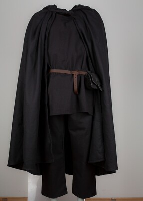 Mytholon Kostüm Set Bauer Baumwolle Schwarz L Larp Mittelalter #11111