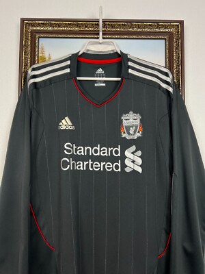 Liverpool Away football shirt 2011 Soccer Adidas Long Sleeve