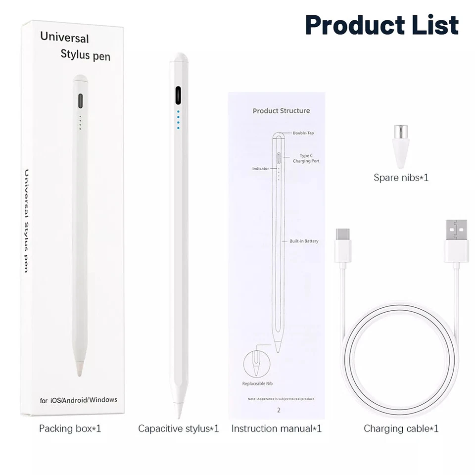 Universal Stylus Pencil For iPad iPhone Android Phone Tablet Capacitive Pen NEW! - Image 2 of 4