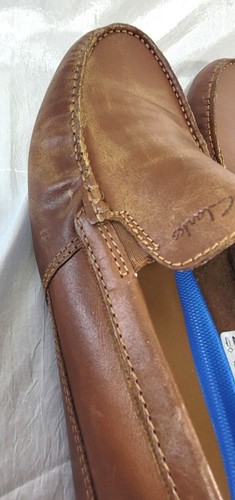 Clarks Men's Markman Plain Driving Style Loafers - Dk Tan - Sz 10M - w/ Defect - Picture 7 of 8