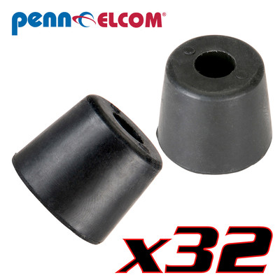 Thirty Two Pack Penn Elcom 9105 Rubber Cabinet Foot 1''Dia x 0.85'' H Heavy-duty
