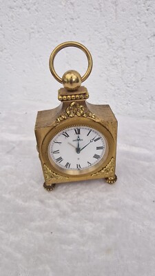 Angelus Tischuhr mit 8-Tagewerk Wecker  Messing