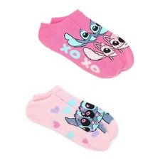 Disney s LILO STITCH 2 PACK VALENTINES DAY No Show Socks NEW Free Shipping