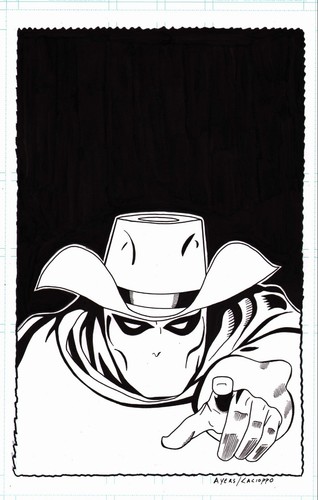 ANTHONY CACIOPPO ~ WESTERN GHOST RIDER PINUP ~ NEUE KUNST!