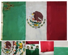 3x5 Embroidered Sewn Mexico 300D Nylon 3'x5' Flag 3 Grommets Rope 3 Clips