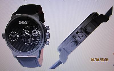 August Steiner Herren-Chronograph AS8151 BK Schwarz 2 Chronographen NEU