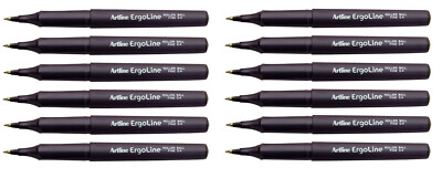 Artline Ergoline Ergonomisch Roller Ball Stift 0.4mm Feine Punkt Schwarz 12 Pack