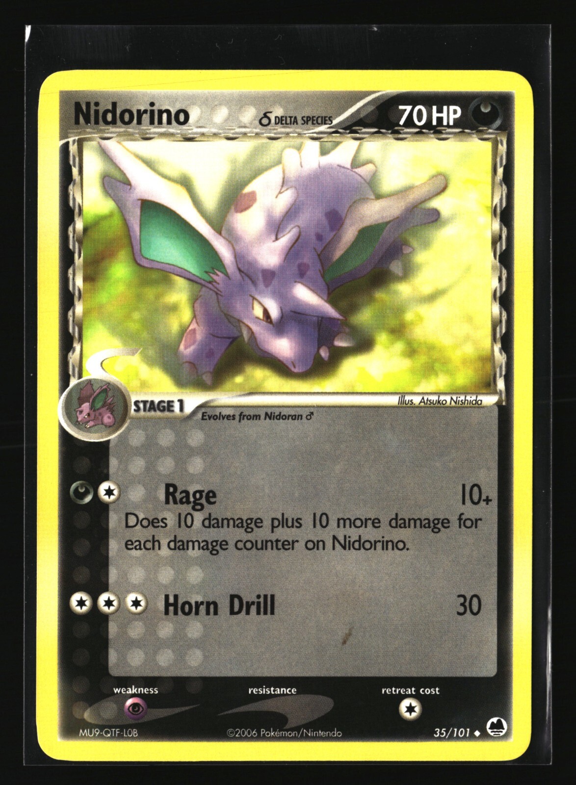 Pokemon NIDORINO DELTA SPECIES 35/101 (2006 Dragon Frontiers) LP/NM