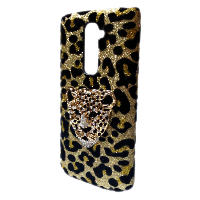 For Phones 3D Bling Deluxe Shiny Leopard Rhinestone Tiger Head Back Hard Cover - Image 2 of 4