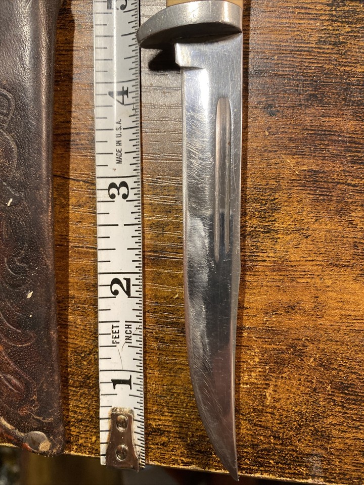 NICE VINTAGE QUEEN STEEL HUNTING KNIFE WITH SHEATH eBay