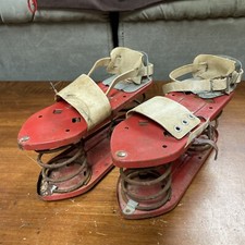 Vintage Metal Child's Toy spring shoes pogo moon shoes adjustable size