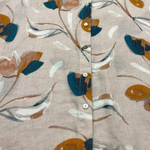 NWT Rachel Zoe Women's 100% Linen Watercolor Button Up Shirt Dress, Size M - Picture 2 of 6