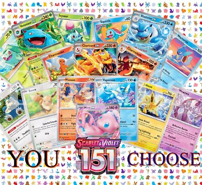Pokémon Scarlet & Violet 151 Reverse Holo / Holo You Choose MINT Condition