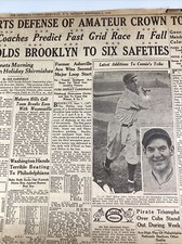 Ashville NC Newspaper Sept 2, 1929 Golf Bobby Jones Baseball Bud Morse Liebhardt