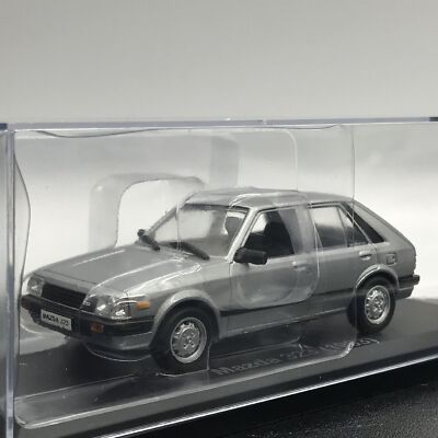 Mini Car Mazda 323 1983 Silver 1/43 Scale Box Display Diecast Vol