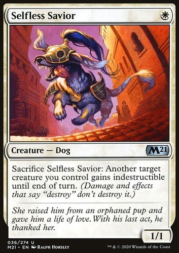 MTG Magic the Gathering Selfless Savior (36/417) Core Set 2021 LP