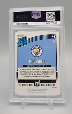 2018 Panini Donruss OPTIC Phil Foden HOLO RC Rated Rookie Card 