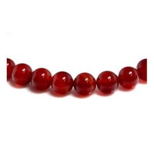 Red Carnelian Beads Plain Round 6mm Strand Of 60+