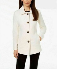 London Fog Single Breasted Peacoat Ivory Size Xl Rrp £250