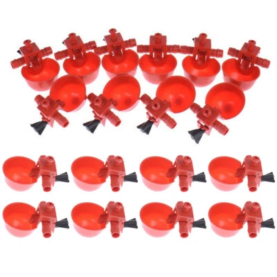 Automatic Water Cups Poultry Drinker Watering Chicken Duck Quail Drinking UK