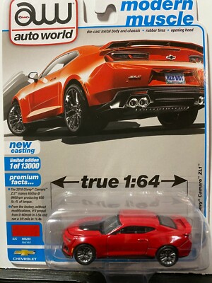 オートワールド　2018　シボレー　カマロ　ZL1　1/64　赤 オートワールド 2018 シボレー カマロ ZL1 1/64 赤 Auto World