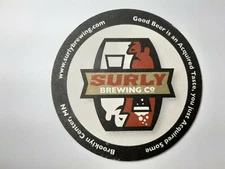 Vintage - Bar Club Pub Drink Coaster - Surly Brewing Co. Brooklyn Center MN