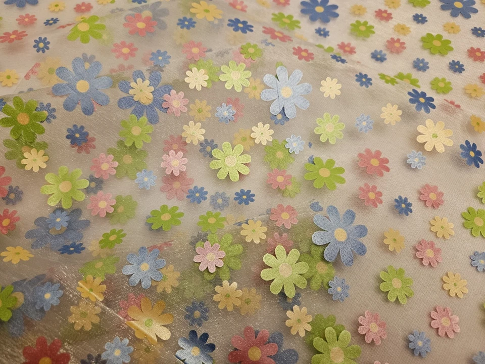 Yards of Sheer and Shiny Polyester Fabrics Assorted Sizes Styles Lot - Image 3 of 4