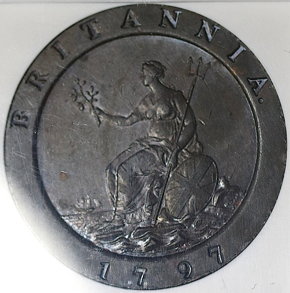 1797 NGC XF 40 George III 2 Pence Great Britain Cartwheel Soho Coin (25072401C) - Image 3 of 4