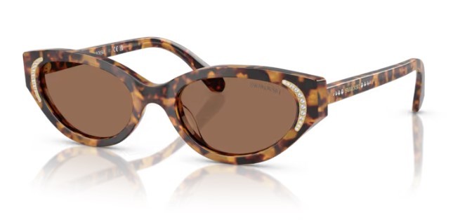 Солнцезащитные очки Swarovski SK6030 104073 Женские Havana MedioТемно-коричневый 52 мм 21990₽