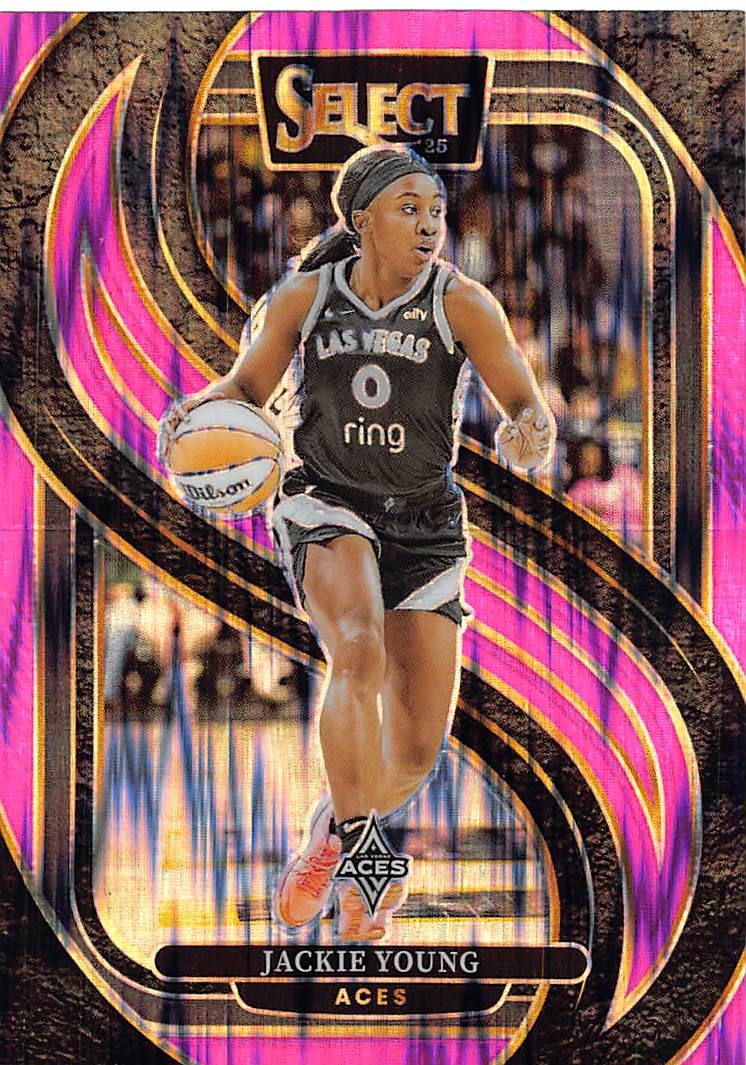 2025 Panini Select WNBA #161 Jackie Young Pink Flash Prizms