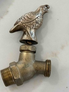 Vintage Solid Brass Quail Bird Garden faucet Siigot