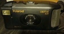 Vintage Polaroid Captiva SLR SE Auto-Focus Camera W/Strap, Flash