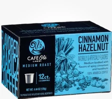 CAFE Olé by H‑E‑B Medium Roast Cinnamon Hazelnut Coffee Single Serve Cup 12CT