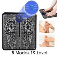 Electric Foot Massager Pad 8 Modes 19 Levels EMS Muscle Relax Foot Mat
