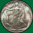 1945 Walking Liberty Half Dollar Brilliant Uncirculated BU Coin #33423