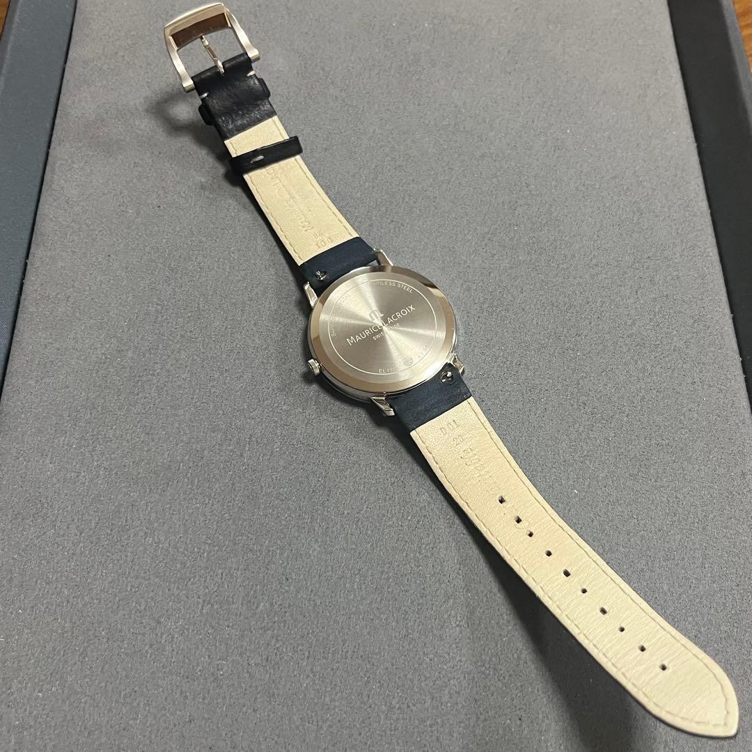 Maurice Lacroix Eliros Date 40mm Silver Dial Blue Strap Watch image 6