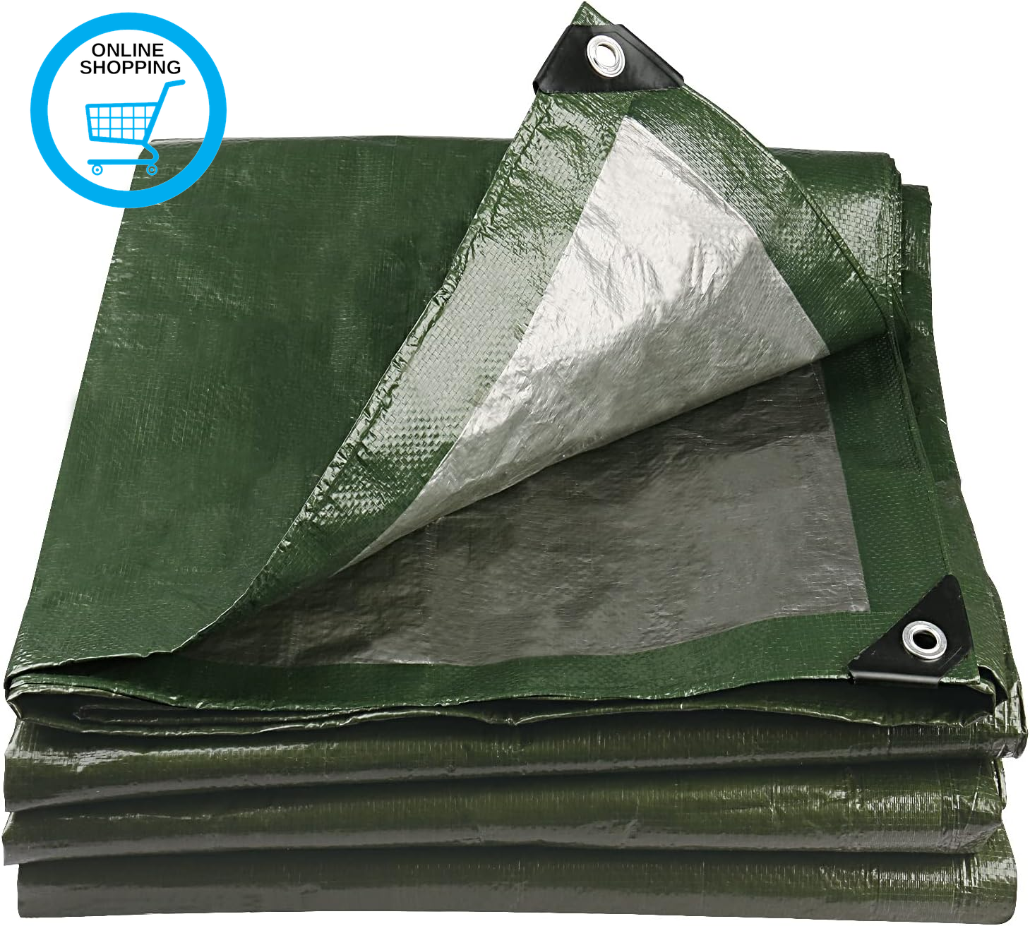 Tarpaulin Waterproof Heavy-Duty for Outdoor: 3M X 4M 105GSM Uv/Tear Resistant PE