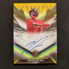 Cutter Coffey 2023 Bowman Inception GOLD PARALLEL SSP AUTO #ed/50 Red Sox
