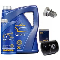 MotoröL Filter Set Mannol 15W50 API 6 Liter + Schraube FüR Audi A4 A6 A8 Skoda
