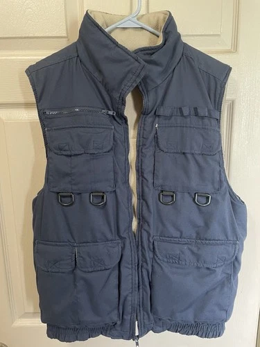 Fourcast Ultimate Choice Men’s Sz L Multi-Pocket Renegade Utility Vest Blue - product listing photo