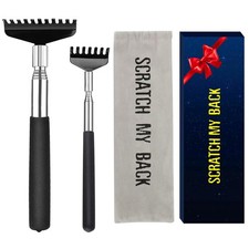Oversized Back Scratcher Set, 2 Pack Portable 2 Count Pack of 1 , Black