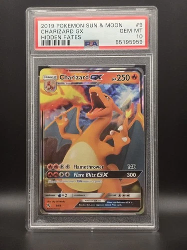 PSA 10 CHARIZARD GX 2019 POKEMON SUN & MOON HIDDEN FATES #9