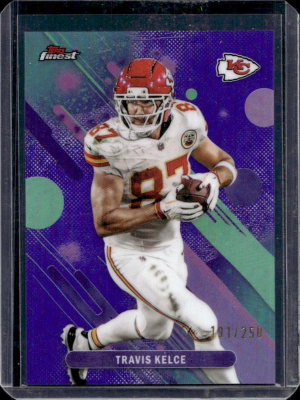 2025 Topps Finest Travis Kelce Purple Refractor #/250 Chiefs