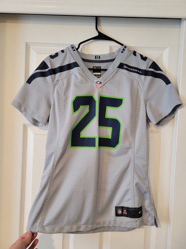 Nike On Field Seattle Women's Seahawks Jersey Size M Richard Sherman #25 Gray