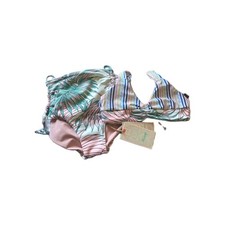 NWT Girl's Maaji 2-Piece Swimsuit Stripes  Tropical Size 6