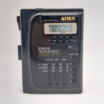 AIWA HS-T65 Walkman + FM/AM Tuner Radio tragbarer Kassettenspieler - Super Bass