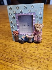 Vintage 3D Resin Teddy Bear Mini Picture Frame Cottagecore Nursery Decor